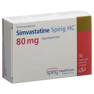 Симвастатин Спириг HC таблетки, покрытые пленочной оболочкой, 80 мг, 30 шт.