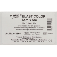 Бинти еластичні Wero Elasticolor 5мх6см фіолетові 10 шт