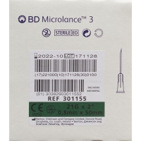 Канюля ін'єкційна BD Microlance 3 0,80х50 мм зелена 100 шт