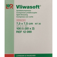 Компреси щілинні Vliwasoft з Y-розрізом 7,5х7,5 см стерильні 50