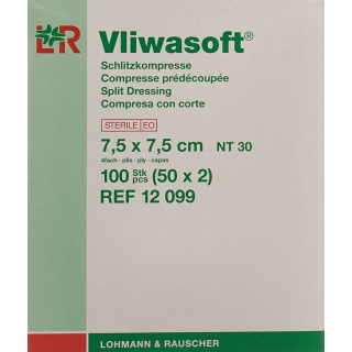 Щелевые компрессы Vliwasoft с Y-образным разрезом 7,5x7,5см стерильно 50