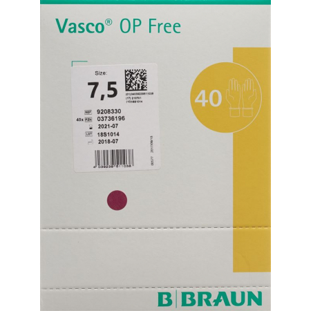 Перчатки Vasco OP Free размер 7,5 40 пар