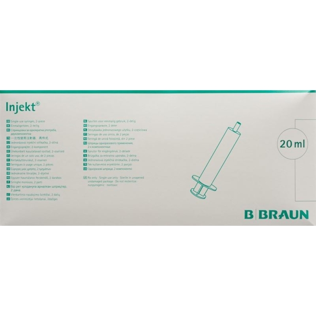 Шприц ін&#39;єкційний Braun 20 мл Luer-Lock 100 шт
