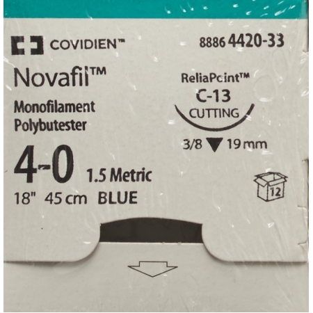 Novafil 45cm Blue 4-0 C-13 12 шт