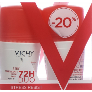 Vichy DeoDuo Stress Resist Anti-Transpirant 72H Roll-On 2x 50ml