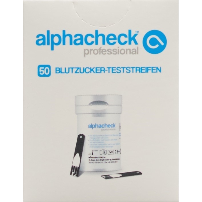 Професійна тест-смужка на рівень цукру в крові ALPHACHECK