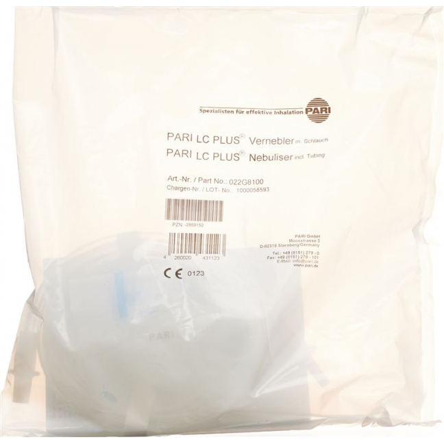 Pari LC Plus nebulizer with mouthpiece and air tube +/-