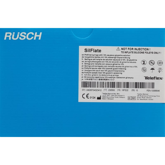 Rüsch Silflate Vorgef Spri 10% Waess Glycer 10 шт