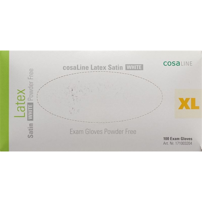 Cosaline Uhs XL Latex Sat White Powder Free 100 шт