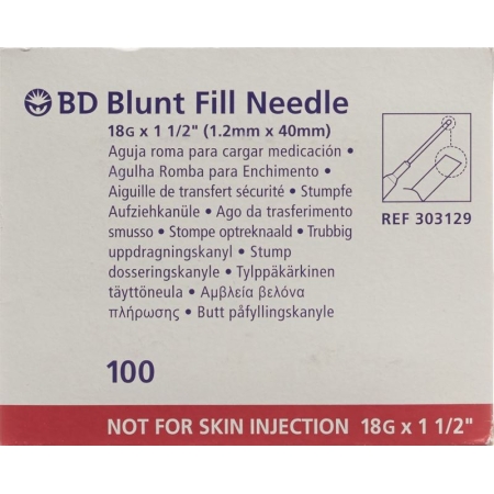 Безпечна канюля BD Blunt Fill 100 шт