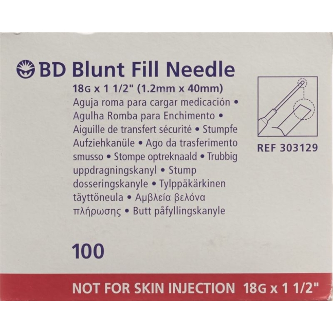 Безпечна канюля BD Blunt Fill 100 шт