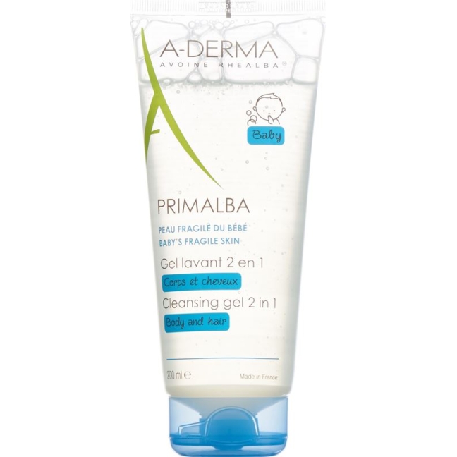 A-derma Primalba очищаючий гель 2 в 1 диспенсер 200 мл