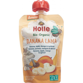 Holle Banan Lama - Пакетики с бананом, яблоком, манго и абрикосом, 100 г.