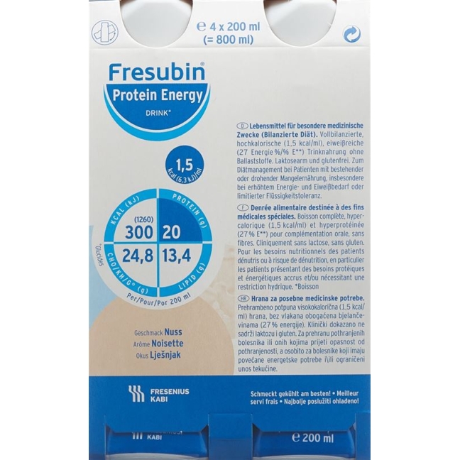 Fresubin Protein Energy DRINK Nut 4 пляшки 200 мл
