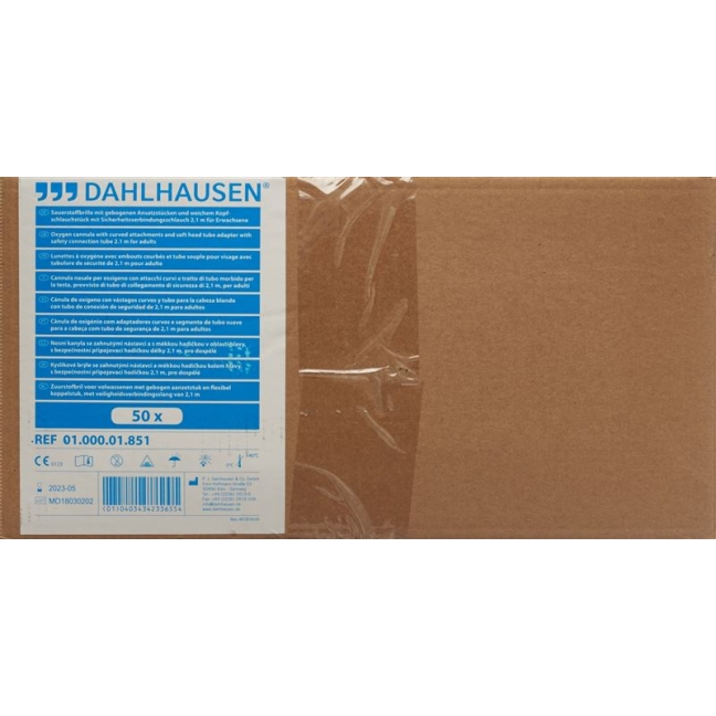 Окуляри Dahlhausen кисневі Gebog F Adult 50 шт
