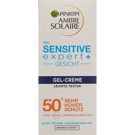 Ambre Solaire Sensitive Expert Гель-крем для лица SPF 50 Tb 50 мл