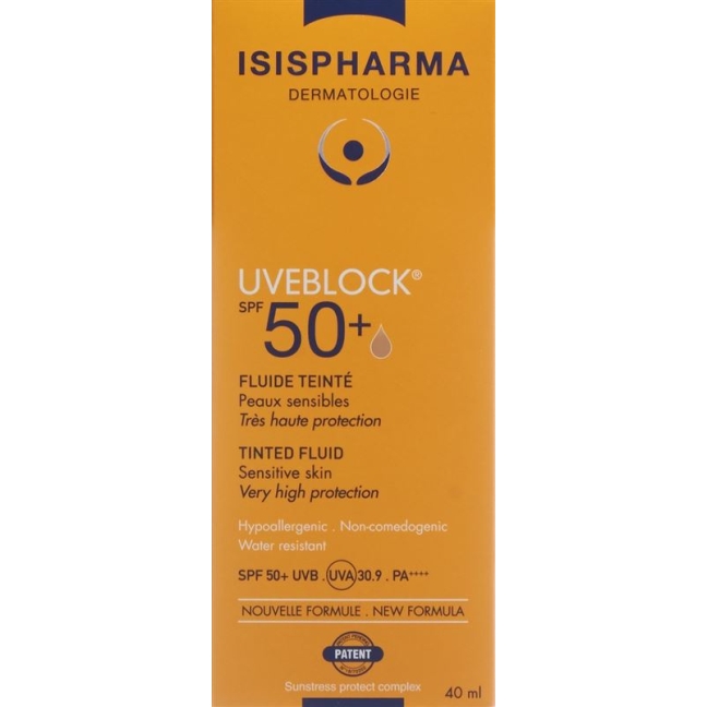 UVEBLOCK UVEBLOCK FLUIDE TEINTE SPF50+ Tb 40 мл