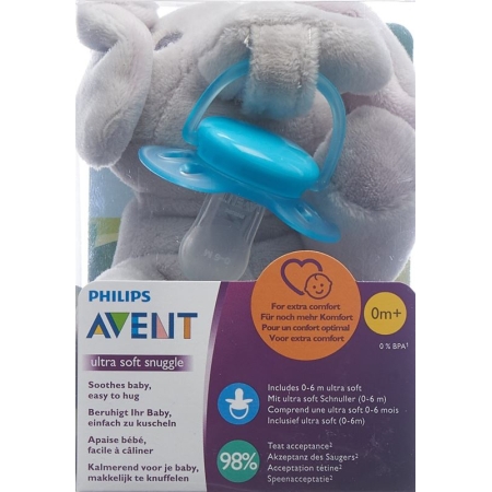 Avent Philips Snuggle + ultra soft elephant turquoise