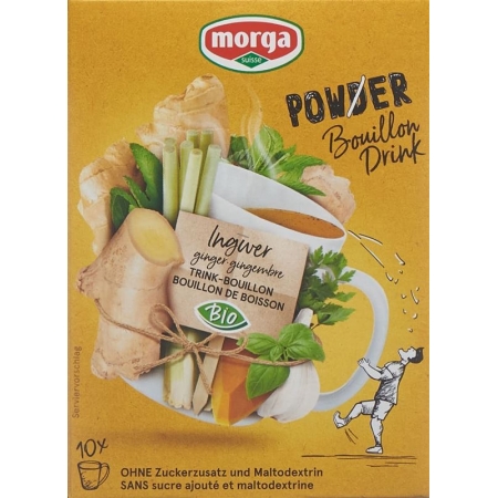 Morga PowerPowder BouillonDrink Ginger Organic 10 пакетиків 4 гр