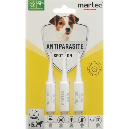martec PET CARE Spot on ANTIPARASITE <15 кг для собак 3 х 1,5