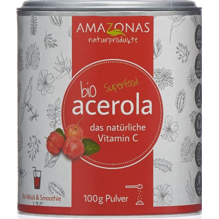 Acerola Bio Pulver mit 17% Vitamin C Dose 100g