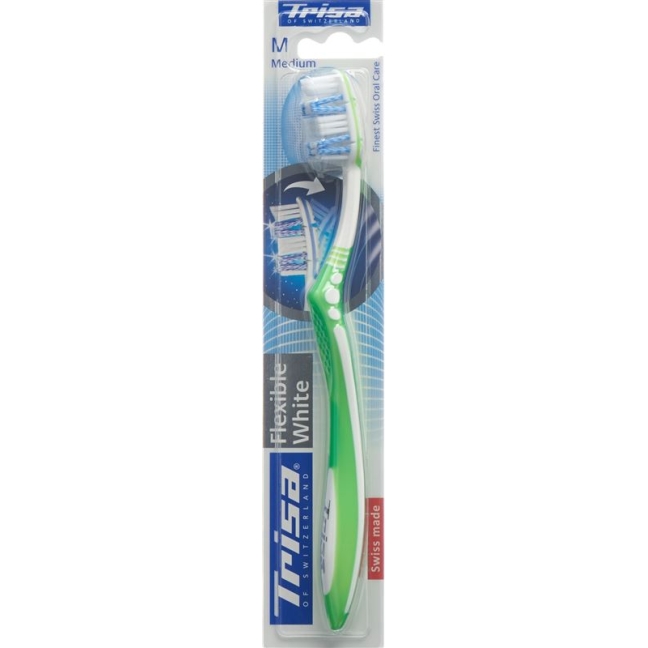 Зубна щітка Trisa Flexible White середня