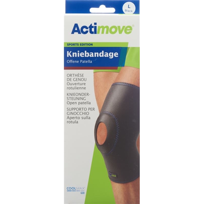 Колінна підтримка Actimove Sport L, відкрита колінна чашечка