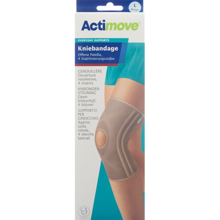 Actimove Everyday Support Knee Bandage L Open Patella, Stabilising Bars
