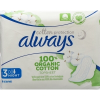 always Ultra pad Cotton Protection Night з крильцями 9 шт