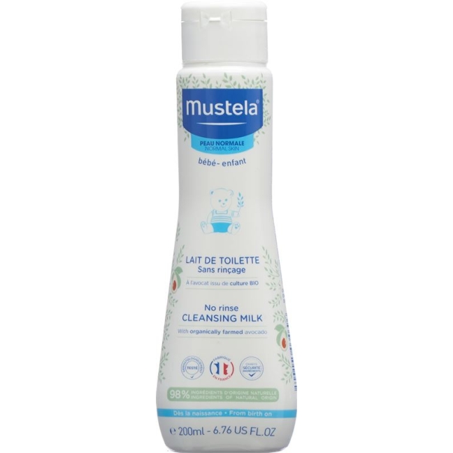 Mustela очищаюче молочко для нормальної шкіри без змивання Fl 200 мл
