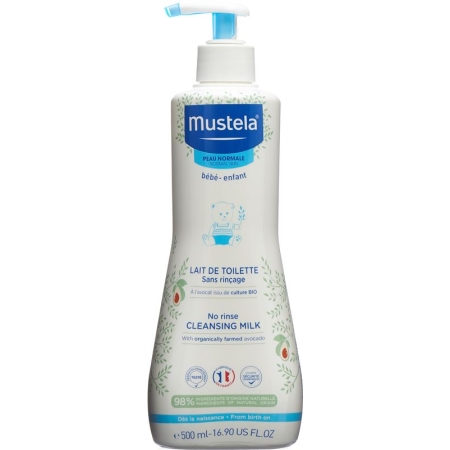 Молочко Mustela очищаюче для нормальної шкіри без змивання Fl 500 мл