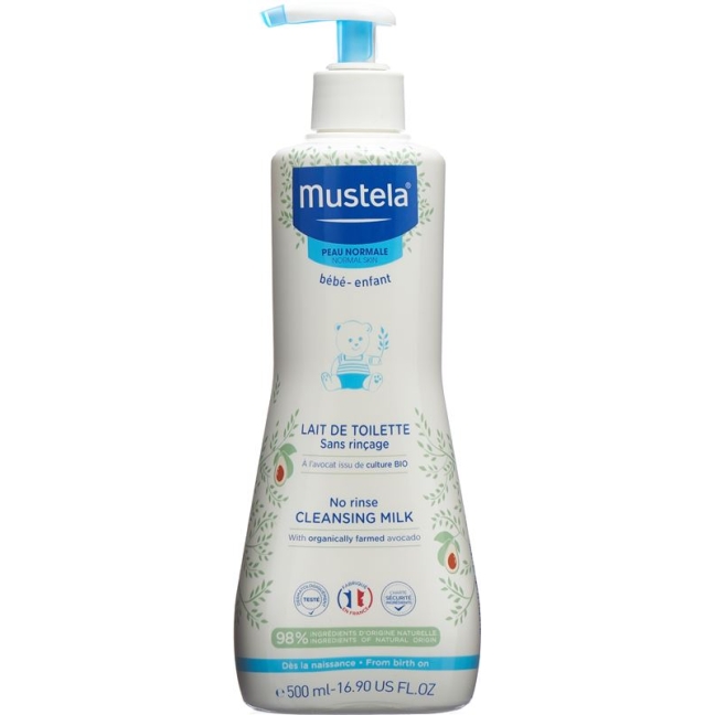 Молочко Mustela очищаюче для нормальної шкіри без змивання Fl 500 мл