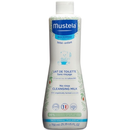 Mustela очищаюче молочко для нормальної шкіри без змивання Fl 750 мл