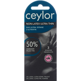 Ультратонкие презервативы Ceylor без латекса, 3 шт.