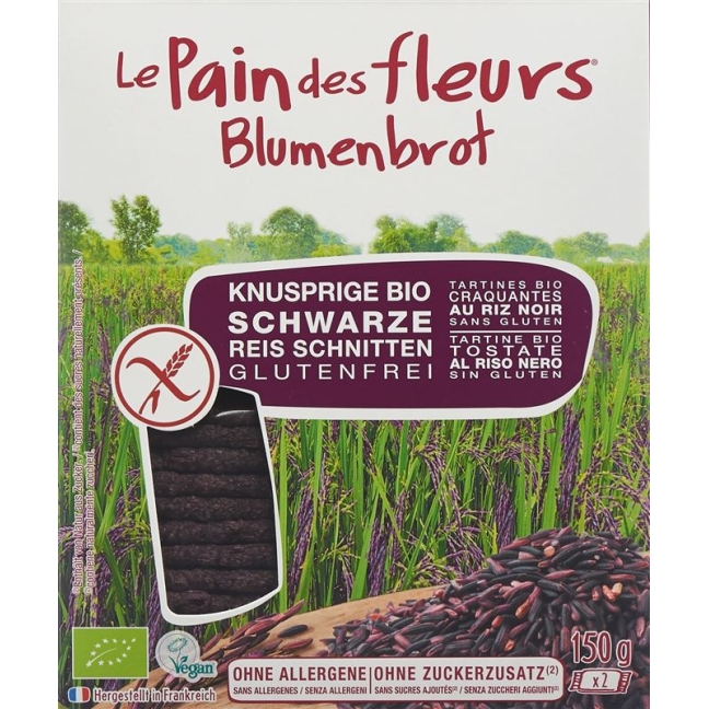 Хліб Flower Bread Crispy Slices Black Rice 150 г