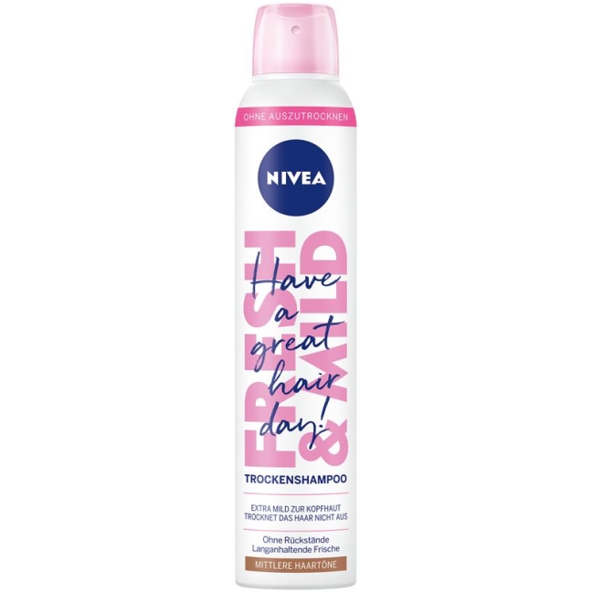 Nivea Fresh&mild Trockenshamp Bruenett Mitt 200ml