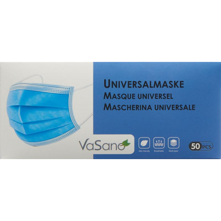 Vasano Universalmaske 3-sch D/f/i Latexfrei 50 Stück