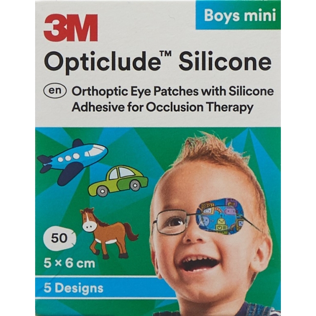 Силіконова пов'язка для очей 3M Opticlude 5х6 см Mini Boys 50 шт