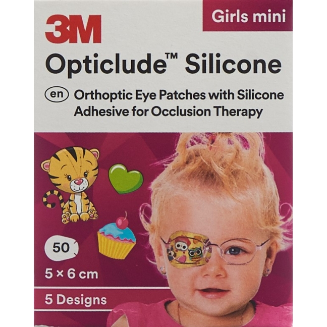 Силіконова пов'язка для очей 3M Opticlude 5x6cm Mini Girls 50 шт