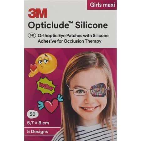 Силіконова пов'язка для очей 3M Opticlude 5.7x8cm Maxi Girls 50 шт.