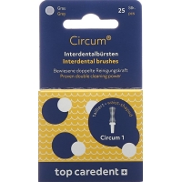 Пензлі Top Caredent Circum 1 Int Brushes Grey 25 шт