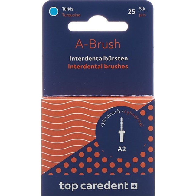 Top Caredent A-brush 2 Idbh-t Turquoise 25 шт