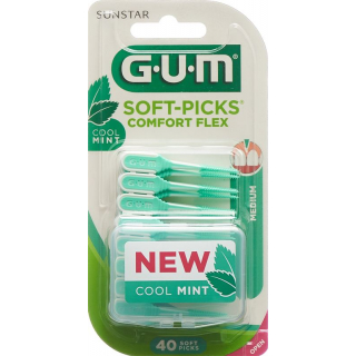 Gum Sunstar Soft Picks Comfort Flex Regular Mint 40 pieces