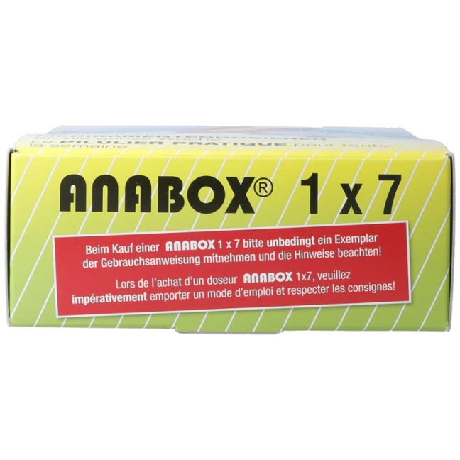 Anabox Medidispenser 1x7 бірюзовий Німецький/Французький/Італійський