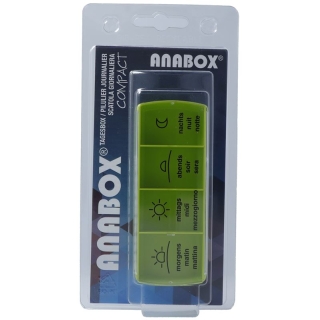 Anabox Medidispenser compact day box зелений 4 відділення в блістері д