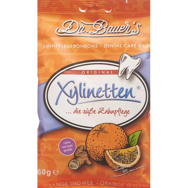 Dr Bauer&#39;s Xylinetten Dental Care Orange Ginger 60 г