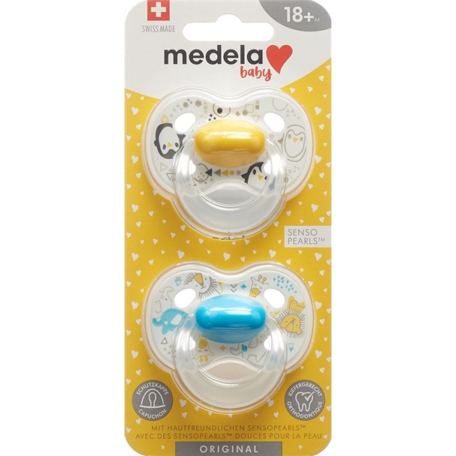 MEDELA Baby Nuggi Original 18+ Желтый Синий