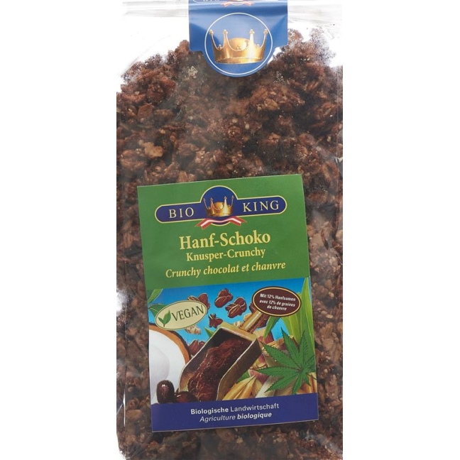 Органічний шоколад з коноплями Bioking Crispy Crunchy 375 г