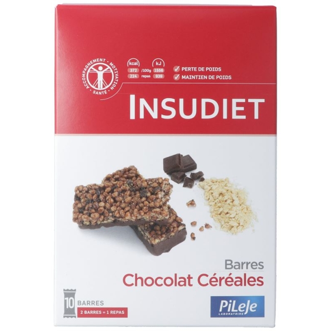 Хрусткі батончики Insudiet шоколадно-зернові 10 шт