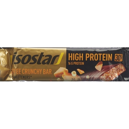 Батончик з високим вмістом білка ISOSTAR Toffee Crun